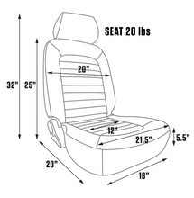 Load image into Gallery viewer, LEGENDS CLASSIC DEFENDER DIRECT BOLT IN BLACK BUCKET SEAT LEFT HAND SIDE
