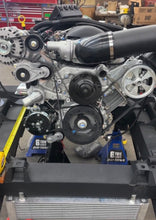 Load image into Gallery viewer, COMPLETE FRONT ENGINE ACCESSORY DRIVE LS3 INTO LAND ROVER DEFENDER WITH AC
