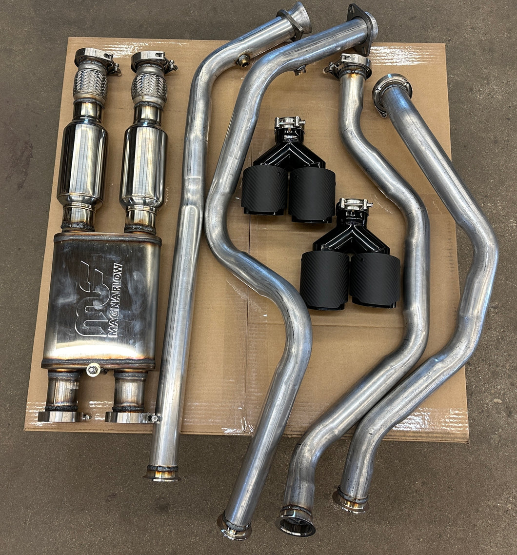 DUAL EXHAUST KIT FOR DEFENDER 110 WITH LS3 ENGINE - BOLT IN with DUAL TIPS