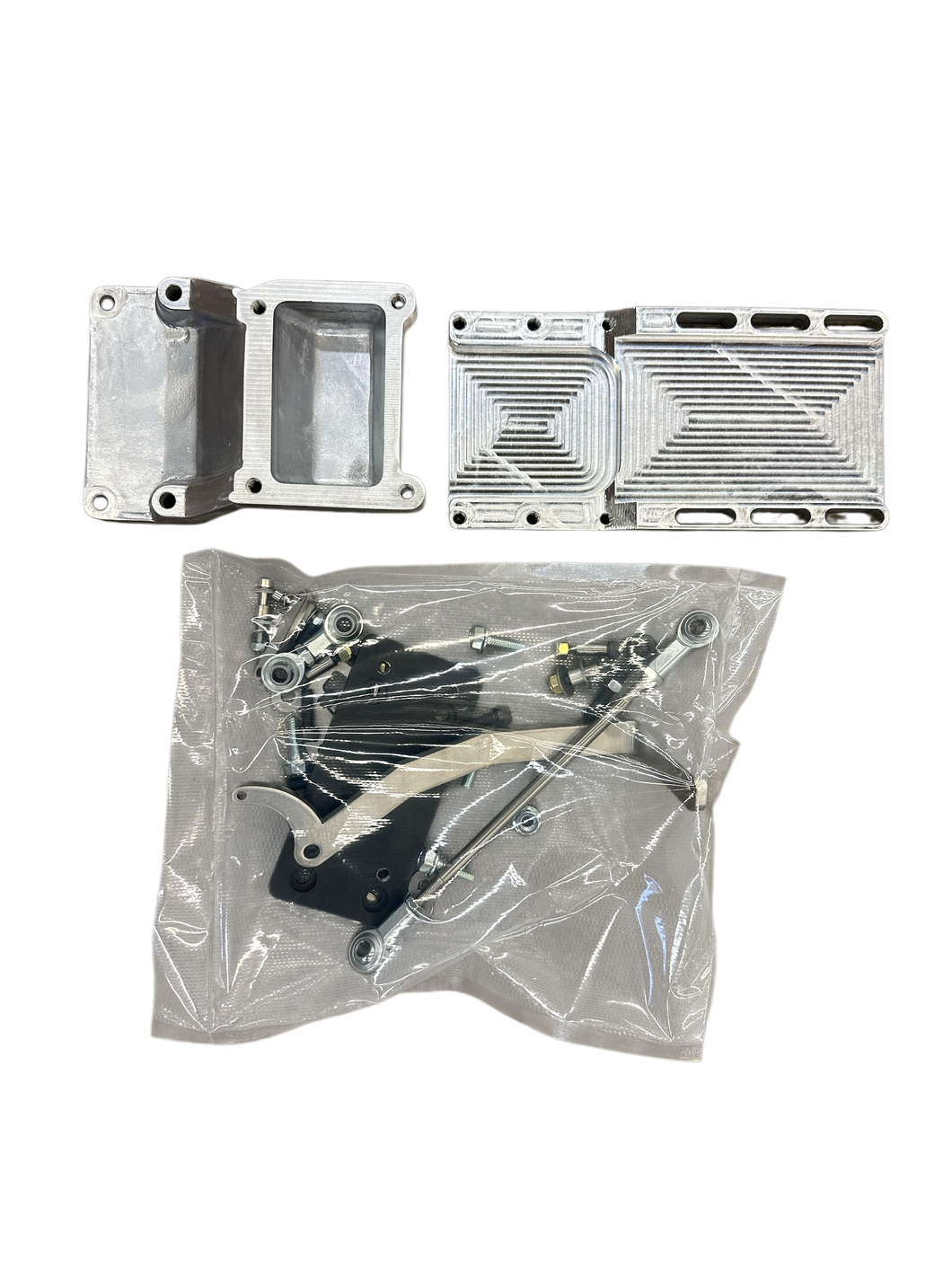 Transfercase shifter relocator kit for 6L80E into Land Rover Defender