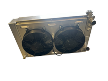 Load image into Gallery viewer, Radiator &amp; Dual Fan set up for GenV LT1  installed in Land Rover Defender 90/110/130
