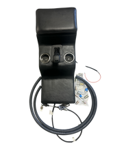 Load image into Gallery viewer, LEATHER COVERED LAND ROVER DEFENDER CONSOLE with 6L80E AUTOMATIC SHIFTER INSTALLED WITH AIR CONDITIONING
