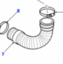 Load image into Gallery viewer, AIR FILTER TO DUMP VALVE HOSE ON LAND ROVER DEFENDER - FITS 300TDI
