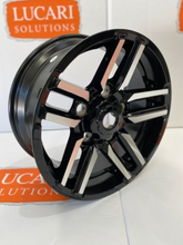 Load image into Gallery viewer, DUAL FINISH BLACK XTR2 ALLOY WHEEL 18X8 ET10 BY LUCARI - LAND ROVER DEFENDER 90 AND 110
